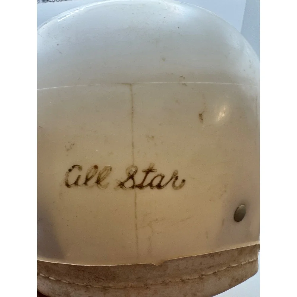 Vintage Sears 2474 M Youth Football Helmet Stars Face Guard‎ shoulder Pads